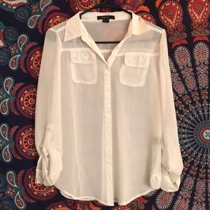 White sheer blouse
